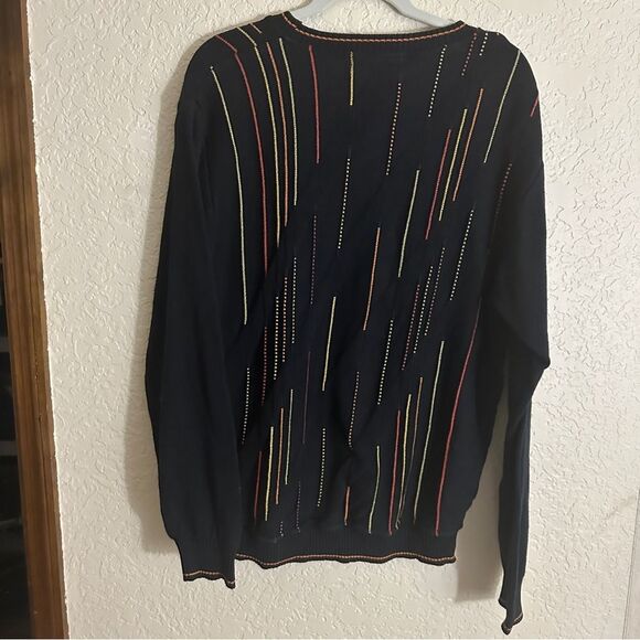 Norm Thompson Vintage Black‎ 100% Cotton Sweater Medium - Picture 5 of 6